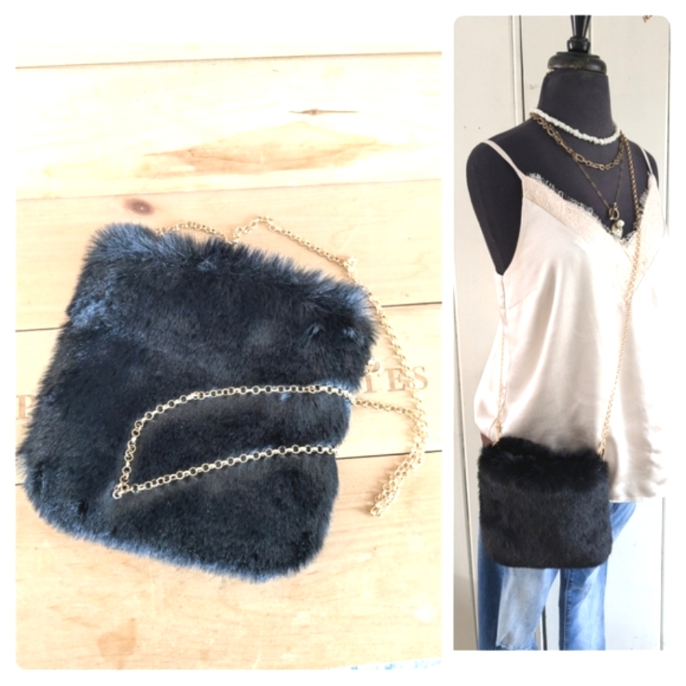 Faux Fur Crossbody Bag